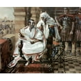thumbnail image 2 of Tissot, James Jacques 17x15 White Modern Wood Framed Museum Art Print Titled - Message From Pilates Wife, 2 of 4
