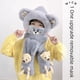 thumbnail image 4 of Gorro de invierno para niños, bonito gorro con orejeras, bufanda, guantes, gorro integrado, gorro de bebé con oso, 4 of 6