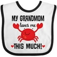 thumbnail image 3 of Inktastic Grandmom Loves Me Grandchild Boys or Girls Baby Bib, 3 of 4