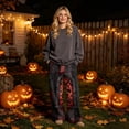 thumbnail image 2 of Trgacdwlo Halloween Fleece Pajama Pants for Women Fuzzy Baggy Sleepwear Lounge Pants Women Funny Pumpkin Graphic Winter Warm Women's Pajama Bottoms, 2 of 6