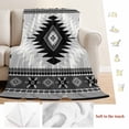 thumbnail image 5 of Gray Boho Blanket Soft Cozy Warm Throw Blanket for Couch, Plush Fuzzy Flannel Fleece Blankets for Sofa, Southwestern Ethnic Abstract Geometric Bed Blankets Lightweight Gifts for Women, 30"x40", 5 of 9