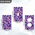 thumbnail image 2 of Purple Bats Pattern Light Switch Cover Switch Plate Outlet Cover Plug Cover for Electrical Outlet, 2 of 8