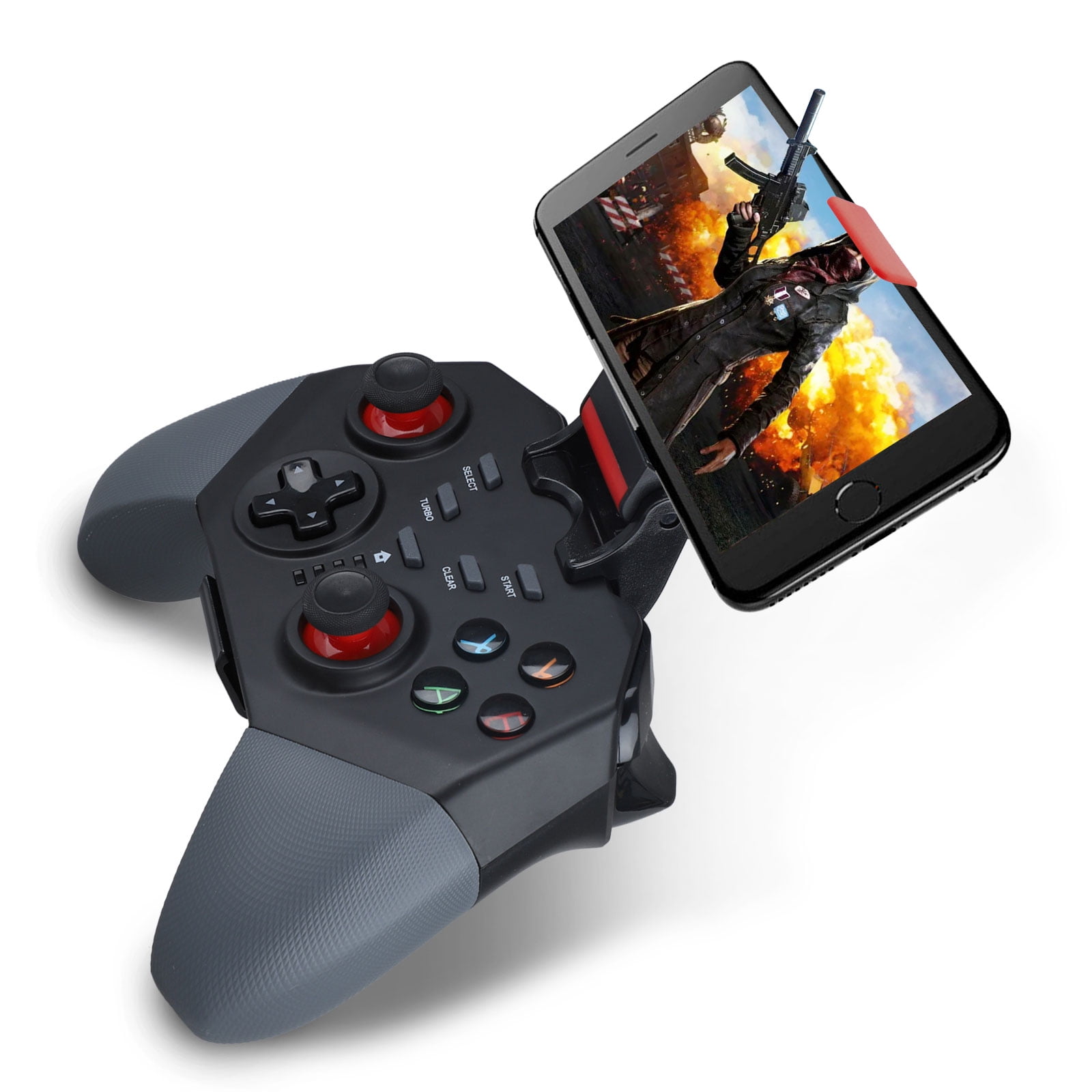 Mobile Game Controller Tsv Gaming Controller Gamepad Compatible With Android Windows Pc Ergonomic Wireless Controller Joystick With Phone Bracket Stand Fits 3 5 6 Phone Built In 380mah Battery Walmart Com Walmart Com - roblox windows 10 gamepad