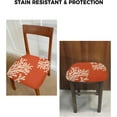 thumbnail image 6 of Orange Coral Seat Covers for Dining Room Chairs Covers, Office Chair Seat Cover, Coastal Summer Beach Nautical Seaside Chair Slipcovers Stretch Cushion Protector for Kitchen Banquet Set of 4, 6 of 6