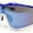 White Blue - Blue Mirror, variant on Xloop Oversized Mirror Lens Wrap Around Plastic Riding Sport Sunglasses White Blue - Blue Mirror