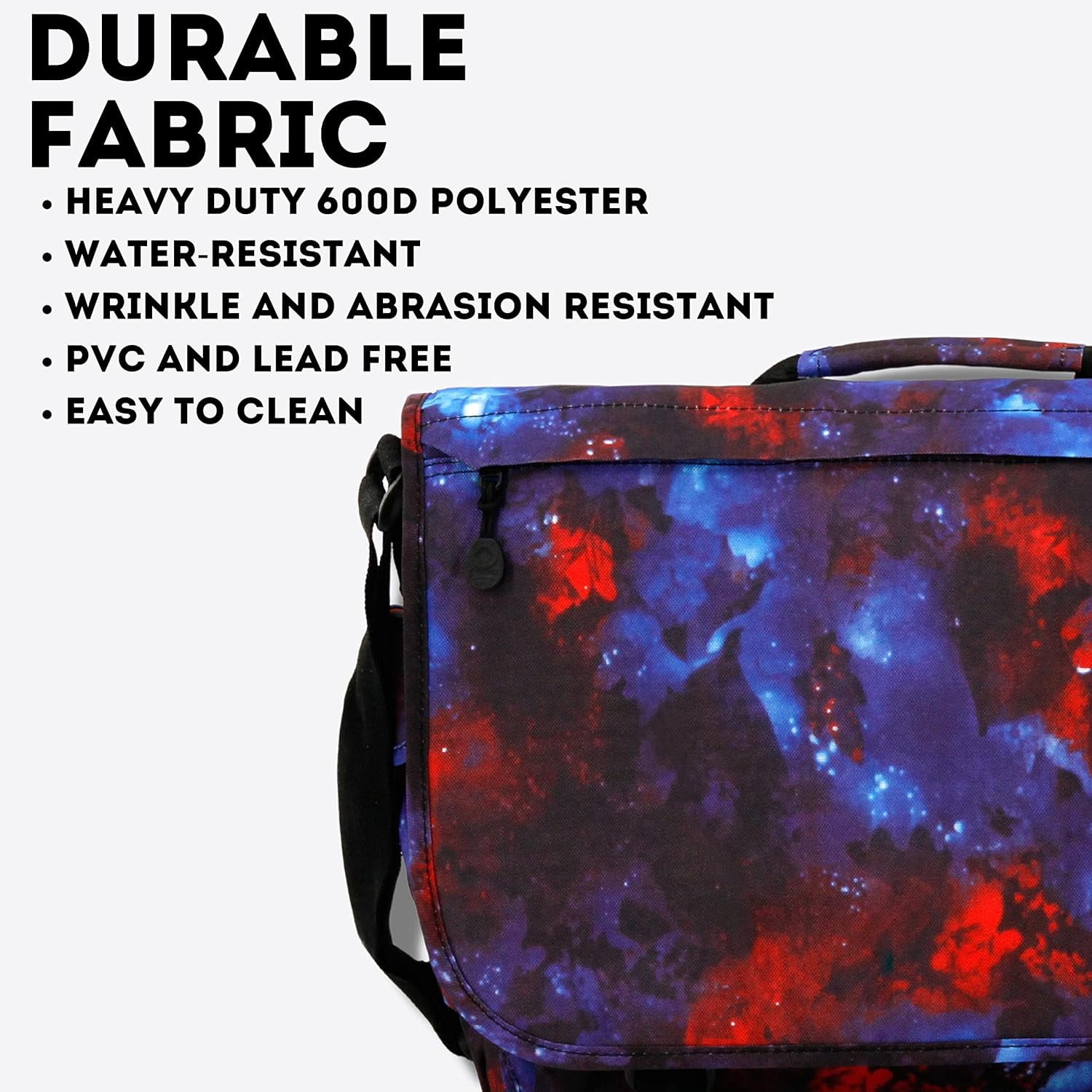 J World Unisex Thomas 16" Messenger Bag With Laptop Sleeve For School And Travel, Galaxy