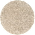 thumbnail image 3 of Unique Loom Davos Shag Collection Area Rug - Solid (6' 1" Round Linen), 3 of 7