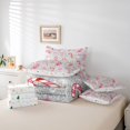 thumbnail image 6 of Homewish Bow Candy Cane 7 Pieces Bedding Comforter Set for Boys Girls,Bling Grey Glitter Full Bedding Set Lightweight,Merry Christmas Xmas Fitted Sheet Flat Sheet,Super Cozy Room Decor,Reversible, 6 of 8