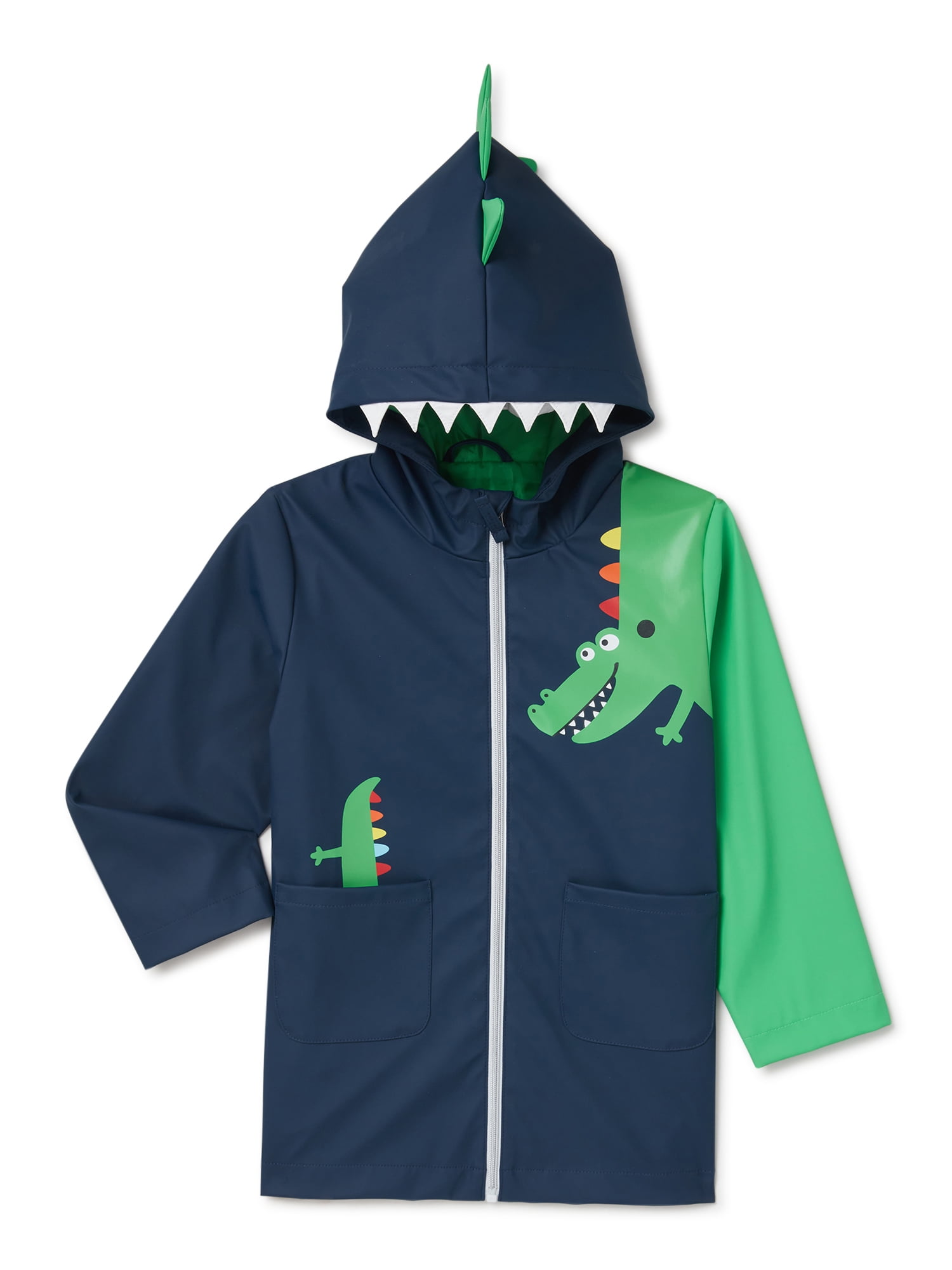 Zip Hooded Raincoat Jacket 
