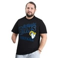 thumbnail image 2 of Men's G-III Sports by Carl Banks  Black Los Angeles Rams Adaptive Headliner Graphic T-Shirt, 2 of 6