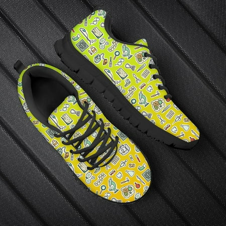 

Summer Ladies Lace Up Sport Jogging Running Shoes For Women 2023 Sneakers Walk Casual Shoes Nurse Teeth Print Mesh Womens Flats
