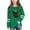 Green, variant on Crewneck Shirts Boys Girls St Patricks Day Green Long Sleeve Pullover Tops Loose Fall Outfits for Irish Festival Themed Party