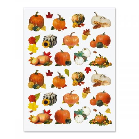 Pumpkin Fall Stickers - set of 24 stickers