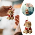 thumbnail image 1 of Hangs2 2D Acrylic Cat Themed Rearview Ornament And Keychain For Indoor And Holiday Use, 1 of 5