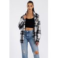 thumbnail image 3 of Woodridge Flannel Co Womens Long Sleeve Plaid Shirts Flannel Button Down Shacket Jacket Coats, 3 of 4