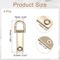 thumbnail image 2 of Uxcell Bag Side Clip Buckles, Metal Purse Suspending Clasp Handbag Chain Strap Connector with D Ring, Light Gold 4 Pcs, 2 of 7