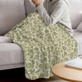 thumbnail image 3 of Green Floral Blanket Soft Cozy Warm Throw Blanket for Couch, Plush Fuzzy Flannel Fleece Blankets for Sofa, Vintage Rustic Botanical Spring Bed Blankets Lightweight Gifts for Women, 40"x50", 3 of 9