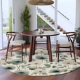 thumbnail image 4 of Round Area Rug 7 Ft, Watercolor Dandelion Washable Non-Slip Circle Carpet for Living Room/Bedroom, Spring Floral Botanical Vintage Beige Low-Profile Large Runner Mat Collection Rugs for Indoor, 4 of 7