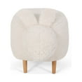 thumbnail image 4 of Noble House Angelique Fabric Kids Bunny Ottoman Stool, White, 4 of 9