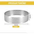 thumbnail image 2 of 8pcs Tartlet Molds, Dessert Rings with Holes, Stainless Steel Cake Rings, Crumpet Rings for DIY Mousse Cakes and Muffins, 2 of 5