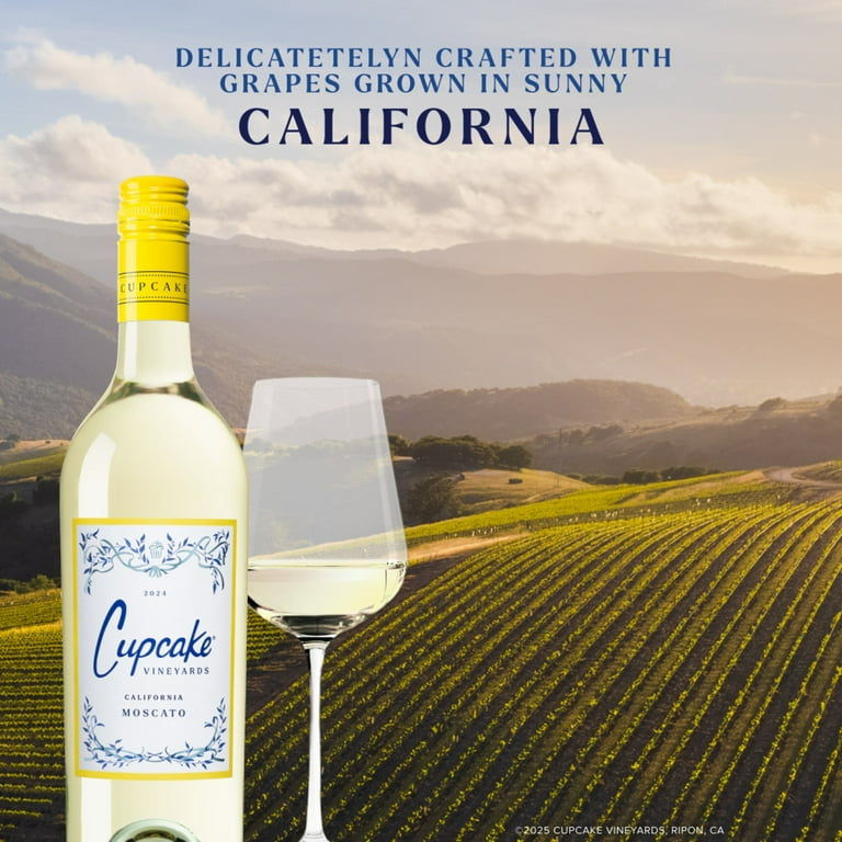 Cupcake Vineyards Moscato White Wine Italy, 750 ml Bottle, 10.0