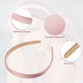 thumbnail image 3 of Unique Bargains 2 Pcs Solid Simple Satin Headbands Fashion Anti Slip Hair Accessories for Women 0.63" Wide Pink, Yellow, 3 of 7