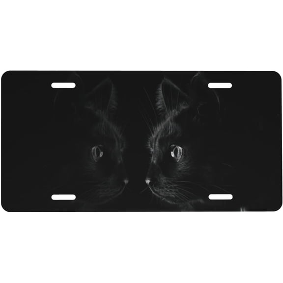 Front License Plate Cover – Aluminum Metal Car Accessory, Rust-Proof Novelty Vanity Tag Decor for Men & Women, 6x12 with 4 Holes - 040 Cherry Tie Leopard Pattern