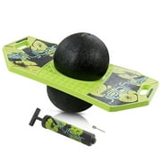 Flybar Pogo Trick Ball for Kids, Trick Board for Boys and Girls Ages 6 and up, Green