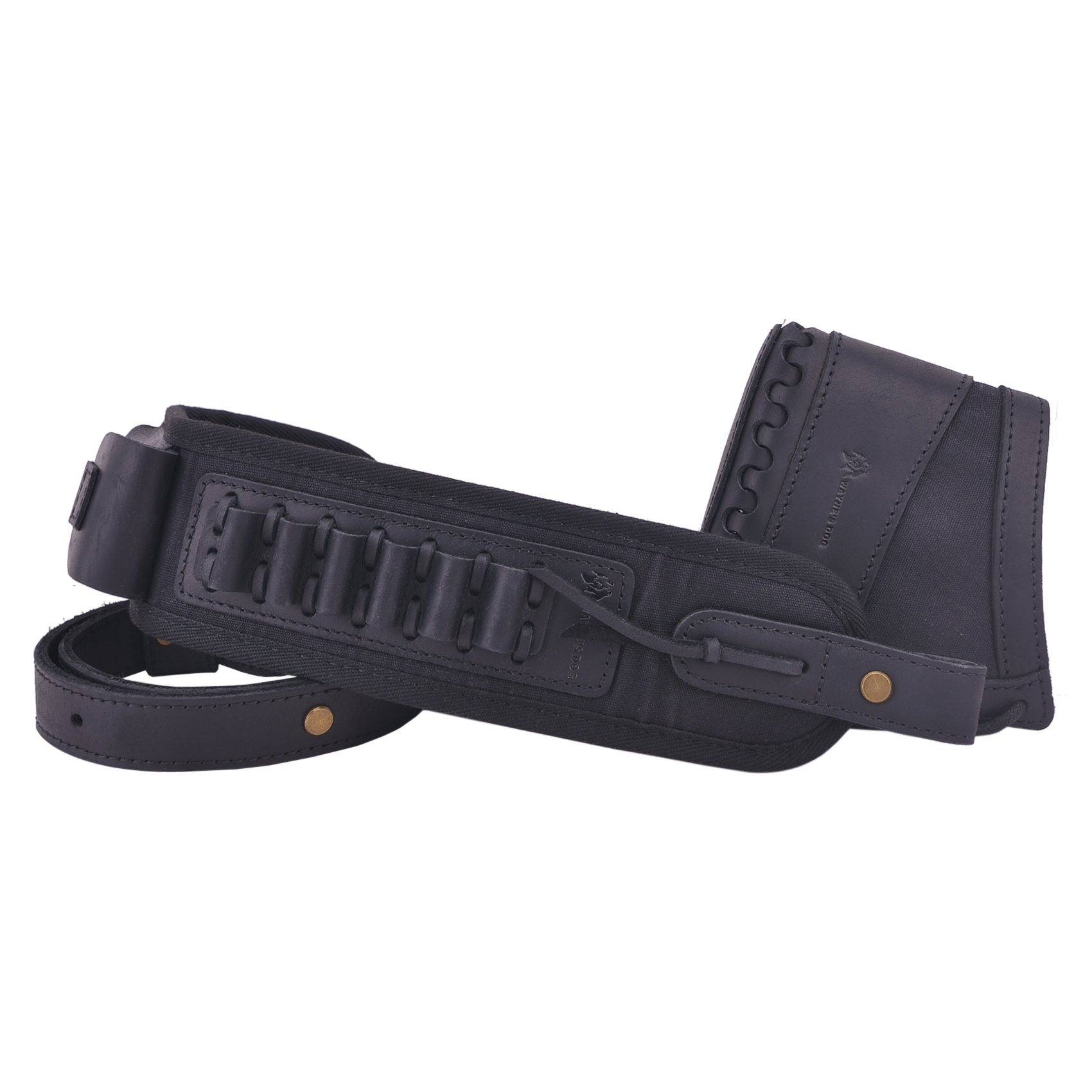 Wayne's Dog 1 Suit Leather Canvas Rifle Buttstock Recoil Pad with Leather Gun Sling Strap for .357 .30/30 .38 .35