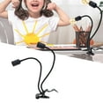 thumbnail image 3 of Support de Lampe de Table E27/E26 Noir Double Tête Réglable à 360 Degrés Matériau Robuste Pince Support de Lampe, 3 of 7