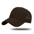 thumbnail image 2 of Wdgfv Trucker Hat Baseball Cap Structured Plain Design 6 Panel, Adjustable Size Coffee One Size, 2 of 3