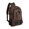 thumbnail image 1 of Mochila Mochila portátil para hombres Mochila de viaje Mochila de lona de gran capacidad Bolsa de almacenamiento Mochila escolar para acampar Senderismo Ciclismo Escuela de negocios Irfora Mochila, 1 of 7