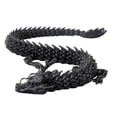thumbnail image 1 of Transemion Plastic Exquisite Delicate 3D Printed Articulated Dragon Model For Collectors Suitable For Any black 45CM, 1 of 6