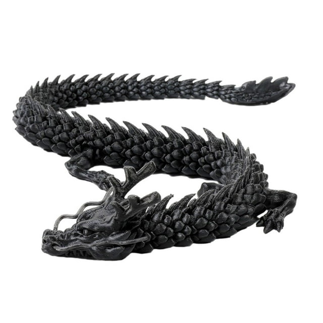 Guardoinrt Plastic Suitable For Any Occasion Handmade Chinese Dragon Ornament For Home And Office Decoration black 45CM
