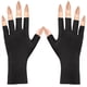 thumbnail image 1 of Guantes con protección UV para manicuras de gel UPF50+ en la punta de los dedos, ligeros y elásticos, color negro., 1 of 5