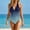 Dark Blue, variant on One Piece Swimsuit for Women Tummy Control Plunge V Neck Bathing Suit Slimming Wide Straps Swimwear