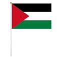 thumbnail image 1 of Hand waving flag printed with double-sided pattern on the flagpole Printed flag Small size holding flag, 1 of 6
