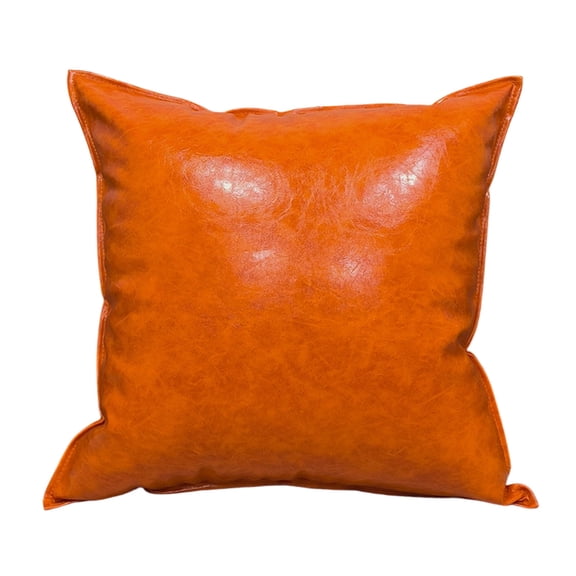 geerera Faux Leather Pillow Cover, 18x18 Inch Outdoor Cushion Case, Modern Solid Color Pillowcase for Sofa and Bed, Patio Decor, Living Room Update
