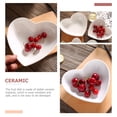 thumbnail image 3 of WRITWAA Heart Shaped Ceramic Dish White Elegant Home Use  Valentine's, 3 of 6