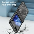 thumbnail image 4 of SaniMore Case for Samsung Galaxy Z Flip 5 6.7" 2023 with Screen Protector Hinge Protection Plating Frame Anti-greasy Anti-scratch Sockproof Drop-proof Folding Shell, Black, 4 of 7