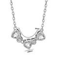 thumbnail image 7 of My Daily Styles Elegant 925 Sterling Silver Necklace with 3 CZ Hearts Attached - Bezel Set, 18" Chain (Silver), 7 of 7