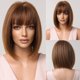 thumbnail image 1 of Peluca de mujer de estilo europeo y americano para cosplay navideño con flequillo ordenado y cabello corto gris degradado, 1 of 3