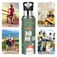 thumbnail image 7 of Yayeee 20oz Insulated Water Bottle Double Wall Stainless Steel with Flip Straw Lid, Christmas Santa, 7 of 7