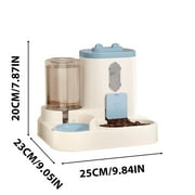 Automatic Cat Feeder Smart Timed Pet Feeding Station 3.8L Water Dispenser Dry Wet Separation Food Container Size 10.63x10.63x9.06 Inches (Blue)