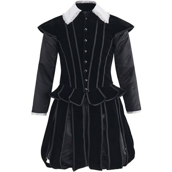 Men’s Tudor Renaissance Nobleman Outfit – Medieval Royal Black Prince Tudor King Suit for Themed Events