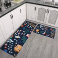 thumbnail image 2 of Pioneer Flower Floral Print Pattern Kitchen Rugs Sets Of 2,Anti Fatigue Kitchen Mat Rugs Non Slip Washable,Decorative Kitchen Floor Mats for Kitchen,Sink,Laundry,17"x30"+17"x47", 2 of 7