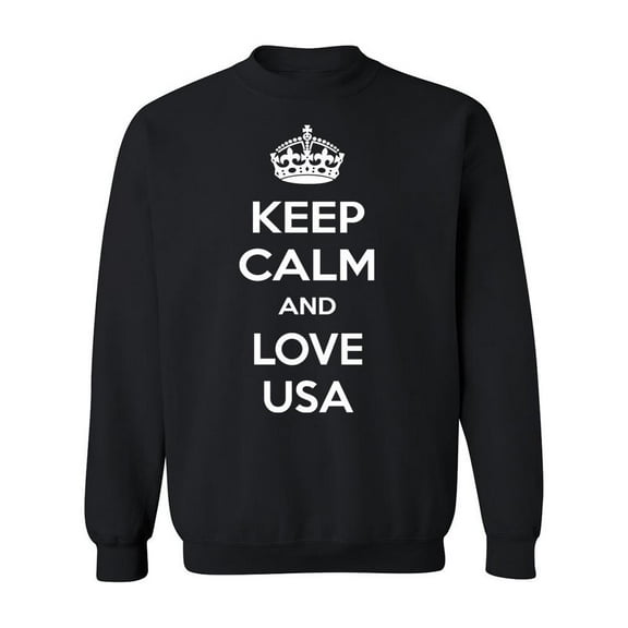 Keep Clam And Love Usa Sweatshirt Men -Image by Shutterstock, Male 5X-Large
