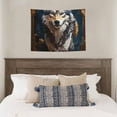 thumbnail image 5 of Bingfone Oil Painting Tribal Wolf Tapestry Wall Hanging Decor for Living Room Bedroom Dorm Classroom Office Decor 29x37 Inch, 5 of 8
