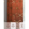 thumbnail image 6 of Orange Geometric Sheer Curtains 96 Inch Length 2 Panels Set Window Treatments, Ombre Modern Abstract Art Rod Pocket Semi Curtains for Living Room/Bedroom/Kitchen Décor, 104"W x 96"L, 6 of 7