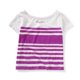 thumbnail image 1 of Camiseta básica a rayas Aeropostale Morado X-Large, 1 of 2